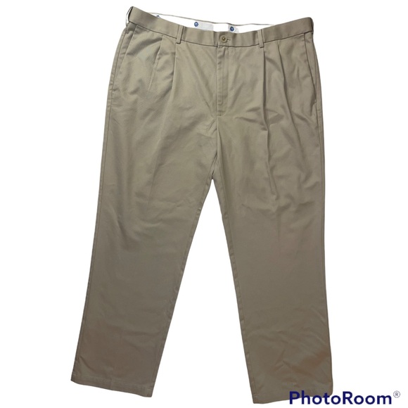 Haggar Tan Classic Fit Work To Weekend Twill Pants 40 X 31 - Picture 5 of 15